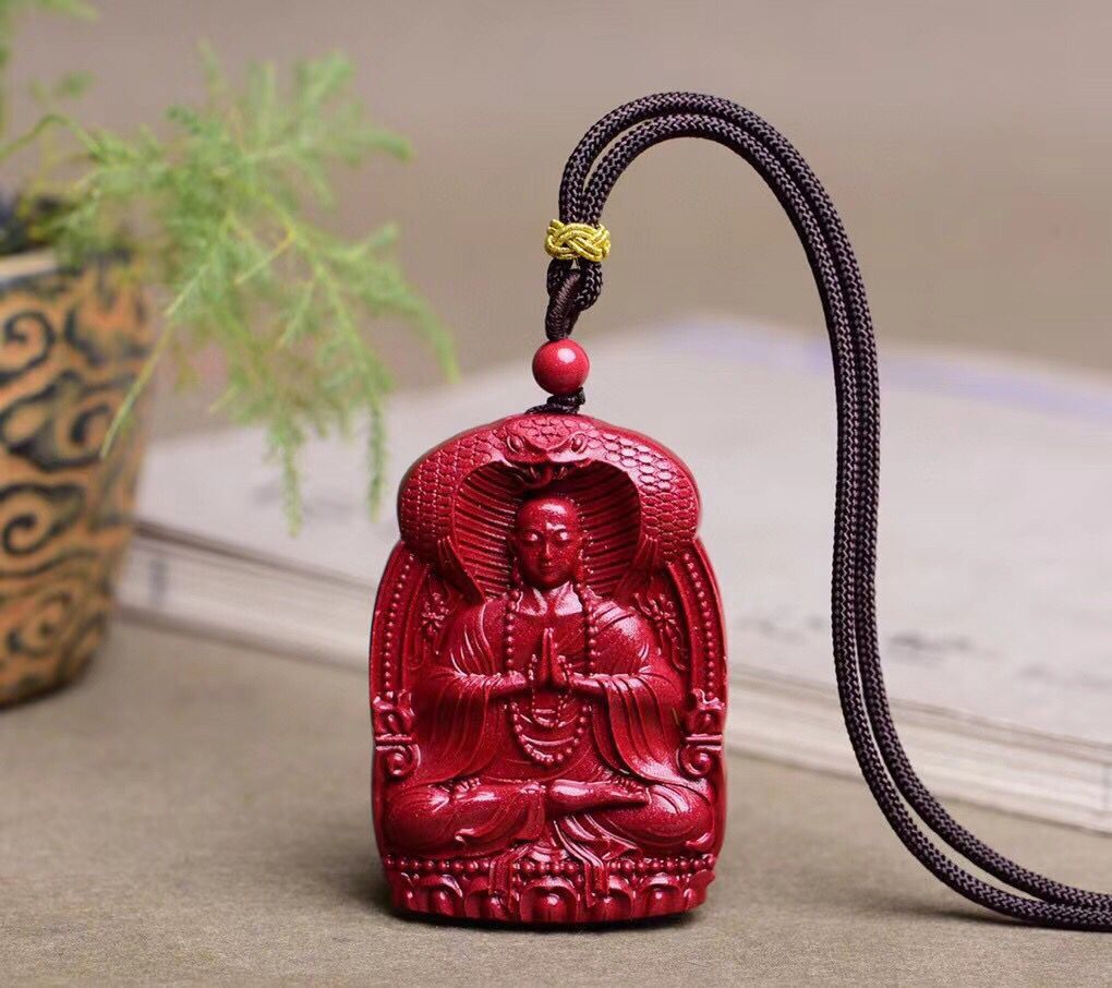 天然原矿朱砂佛牌吊坠高含量紫金砂挂件项链送礼佳品