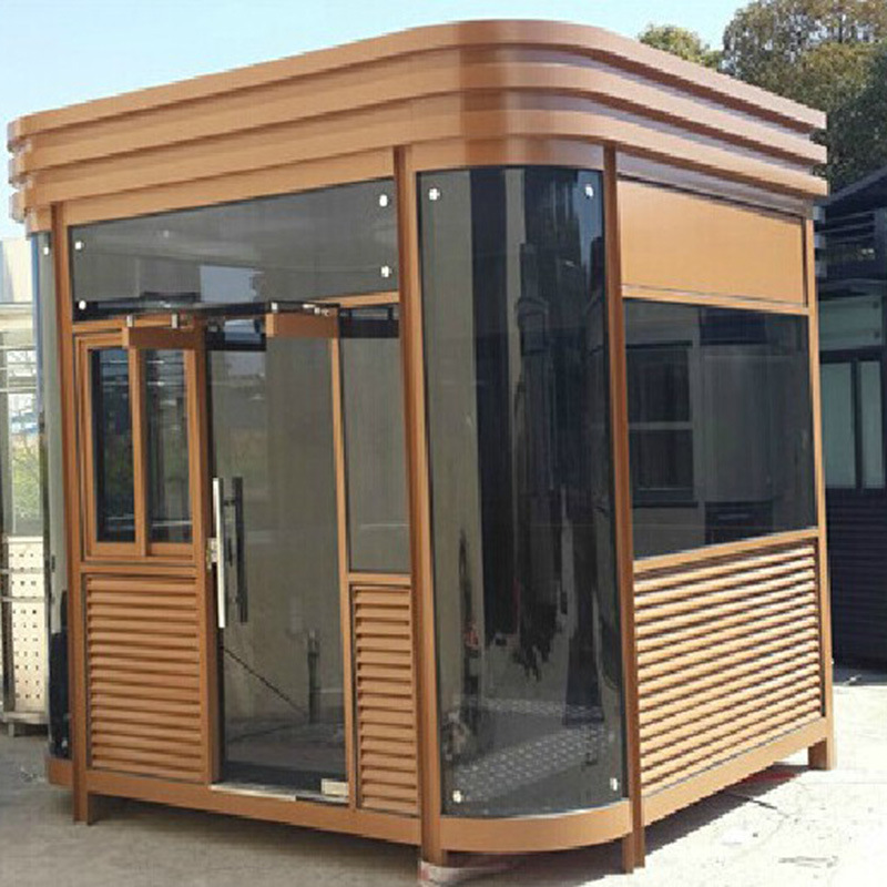 岗亭现货批发户外不锈钢结构保安亭景区中式小房子公园移动售货亭