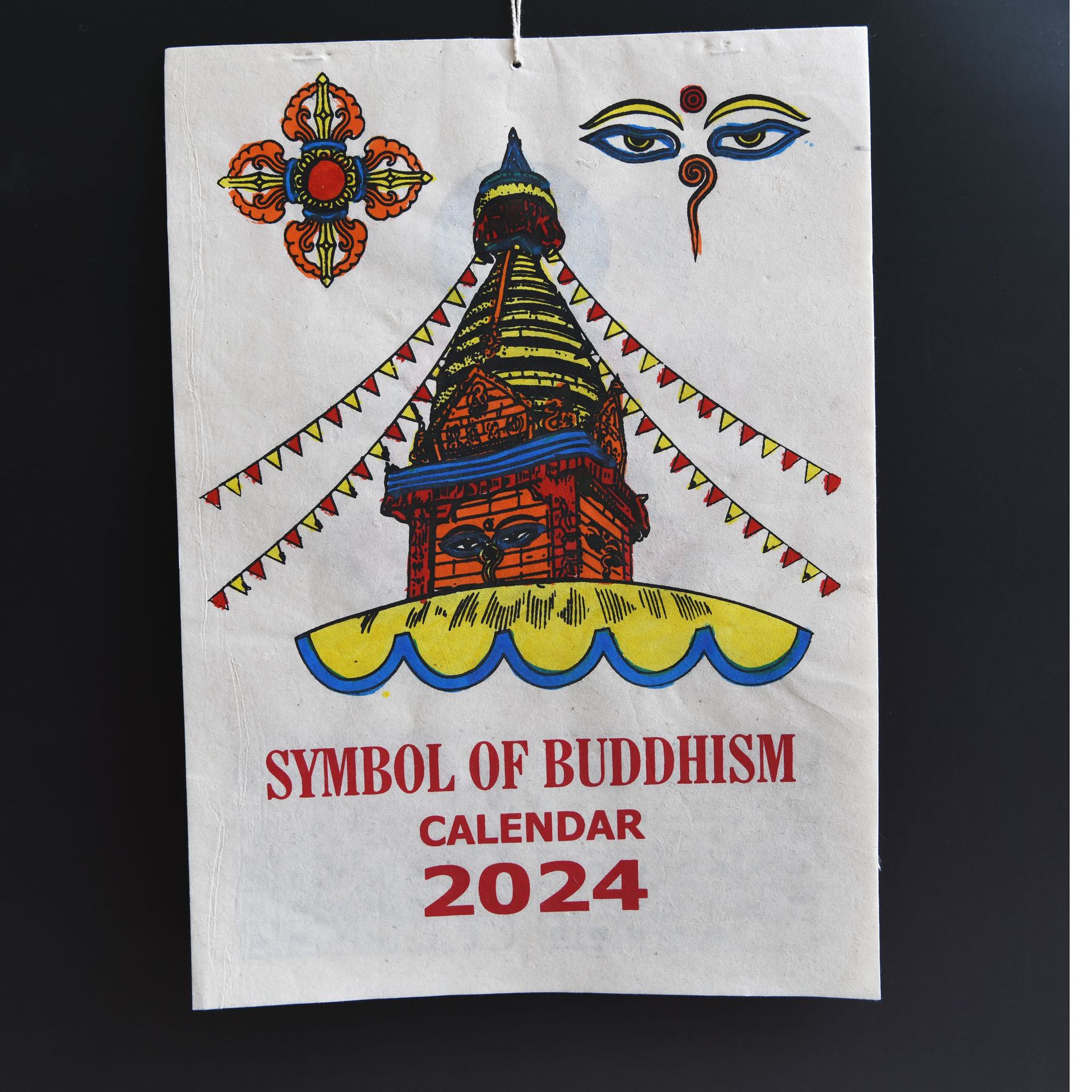 新款:2024年尼泊尔手工纸日历挂历台历-阿里巴巴