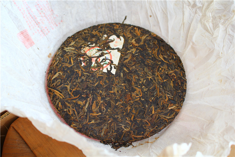 云南普洱茶 生茶 国艳茶厂 2007年 99青饼 干仓老生茶 357g/片