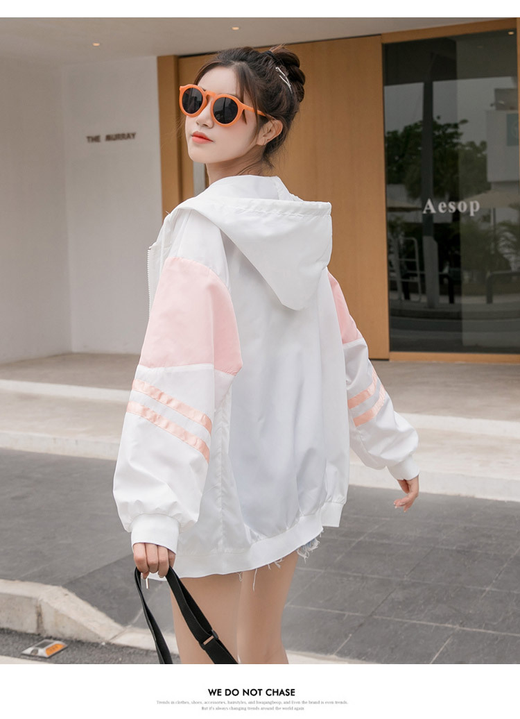 初中高中学生防晒衣12-17岁宽松百搭外套女夏薄款青少年韩版ins潮