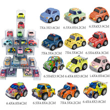 梵嘉迪迷你合金回力小汽车 精致盒装玩具 工程卡丁卡通巴士扭蛋车