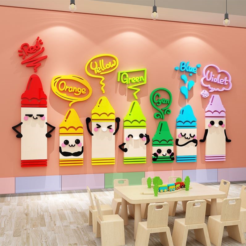 画室布置美术室文化背景墙面装饰美工区环创材料幼儿园培训班墙贴