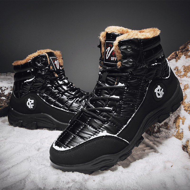 冬季上新户外雪地棉靴高帮加绒防风防寒保暖东北大棉鞋男鞋-阿里巴巴
