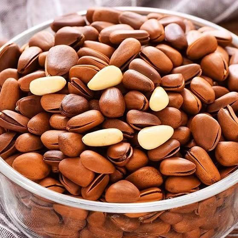 新货开口东北松子250g大颗粒红松籽每日坚果干果炒货休闲零食批发