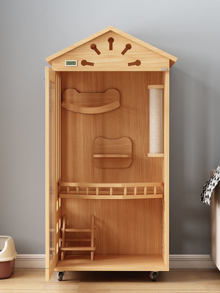 猫别墅猫柜实木家用宠物店小型多层繁育柜超大豪华大空间猫笼子舍