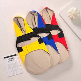 跨境新款狗狗雨衣拼色粘贴四季宠物衣服小型犬泰迪比熊冲锋衣连帽