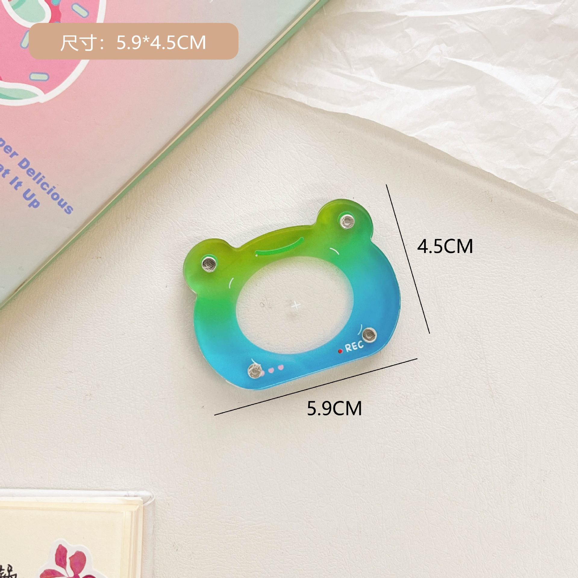 Original Special-Shaped Goo Card Brick Transparent Acrylic Gradient Card Brick Magnetic Suction Photo Frame Certificate DIY Aidou Photo Small Ornaments