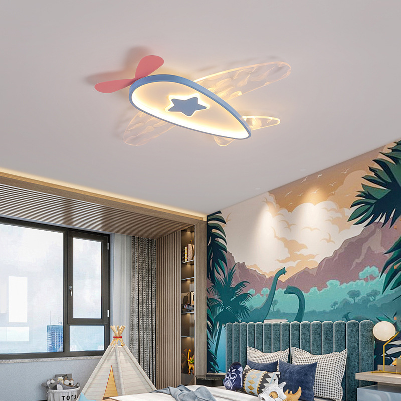 Children's Room Light 2023 New Ceiling Light Room Light Children's Room Light Boy Bedroom Light Creative Cartoon Aircraft Light