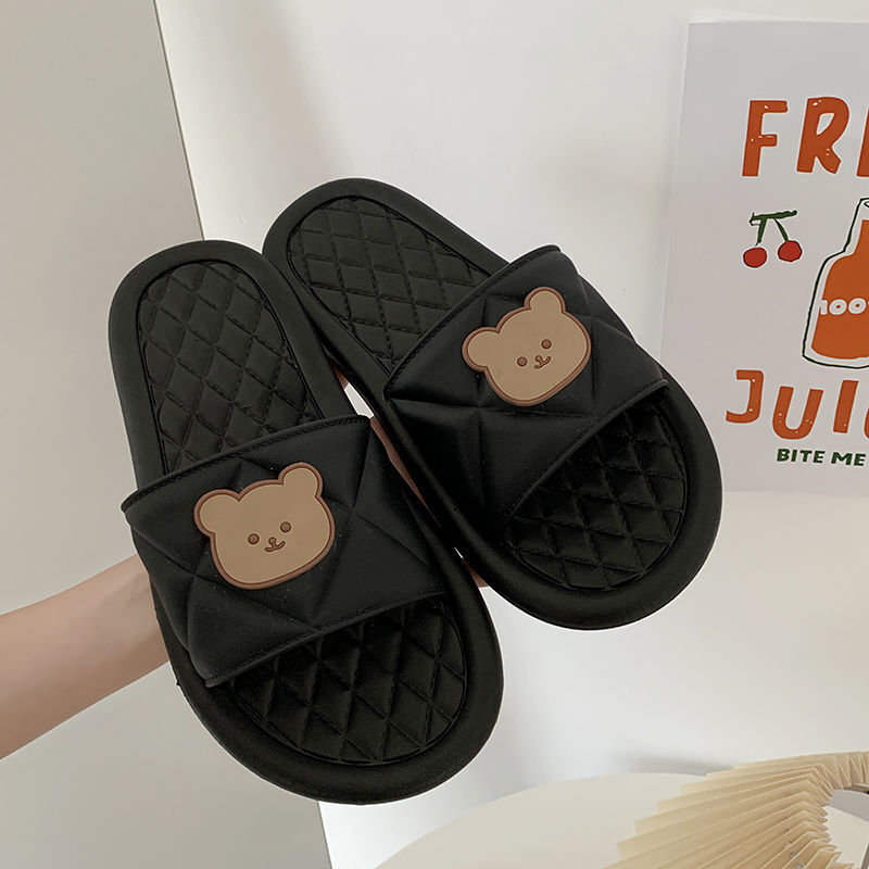 Women's Slippers Summer Ins Cute Cartoon Teenage Girl Heart Student Minimalist Soft Bottom Bath Bathroom Sandals Indoor Shoes Outer Wear