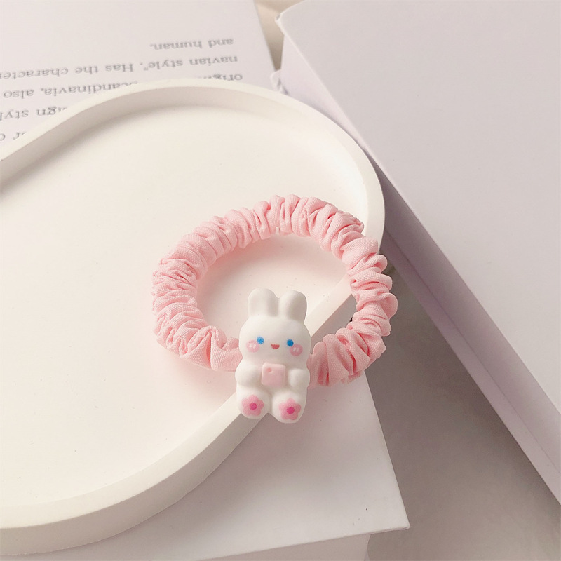 Cartoon Cute Rabbit Hair Band Rubber Band Hair-Binding Updo Bun Head Hair Rope Does Not Hurt Hair Rubber Bands Temperament Headband Hair Accessories