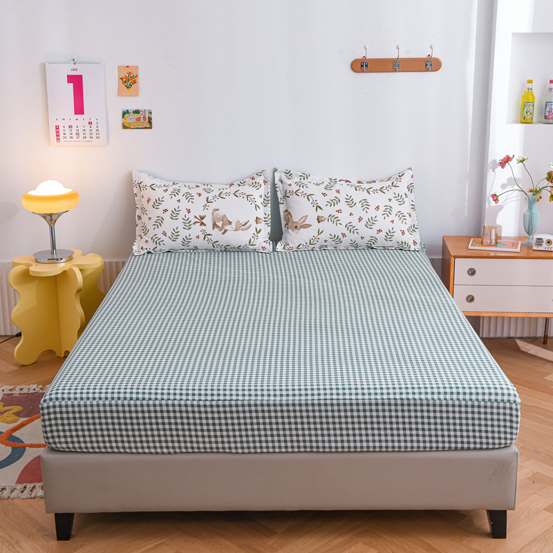 新款小清新单床笠罩席梦思防滑防尘床垫保护套简约宿舍单双人床笠