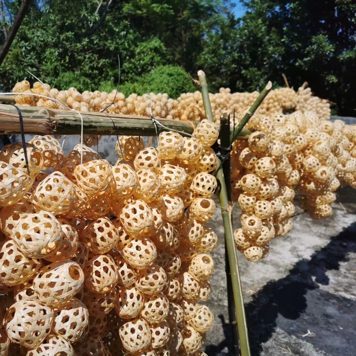 批发手工竹制编织竹编小灯笼潮汕鸡笼仔网红摆摊过年diy装饰品