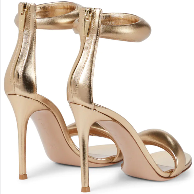 2022罗马风格圆头高跟鞋时尚欧美外贸大码亚马逊细跟一字型凉鞋