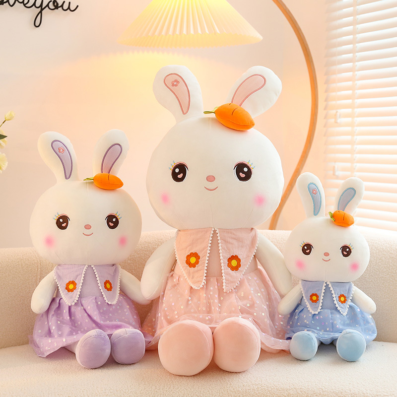 Little Bunny Sleep Hug Doll Appease Cute Rabbit Plush Toy Big Ragdoll Sleeping Pillow for Girls Gift