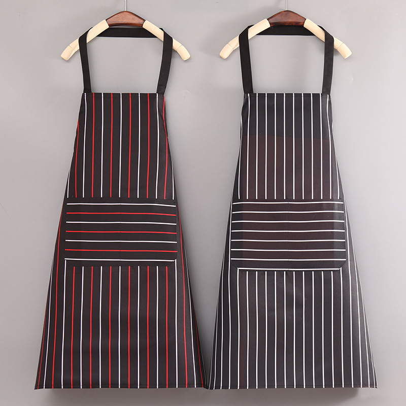 Apron Manufacturers Fashion Household Sleeveless Lengthened Men's and Women's Waterproof Apron Customized Printing Coffee Shop Overalls Advertising Apron