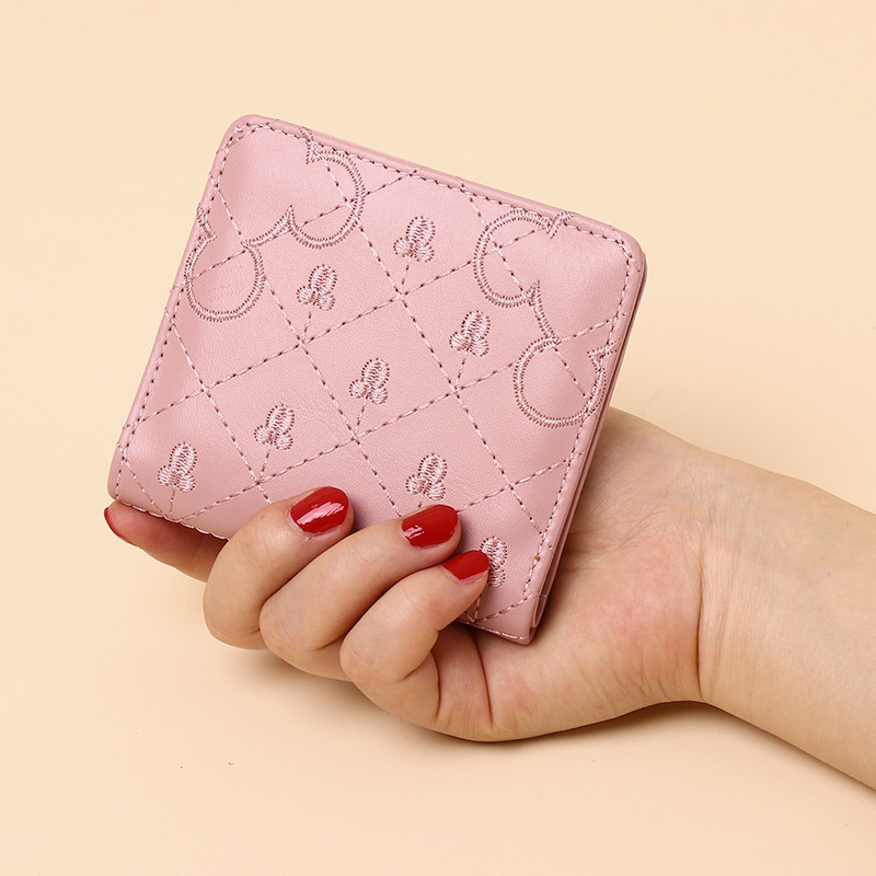 2021新款印花钱夹卡通钱包可爱女短款pu时尚小清新日韩版女士钱包