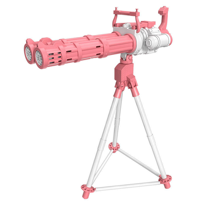 双枪加特林吹泡泡机抖音网红全自动手持火箭筒儿童玩具枪少女心