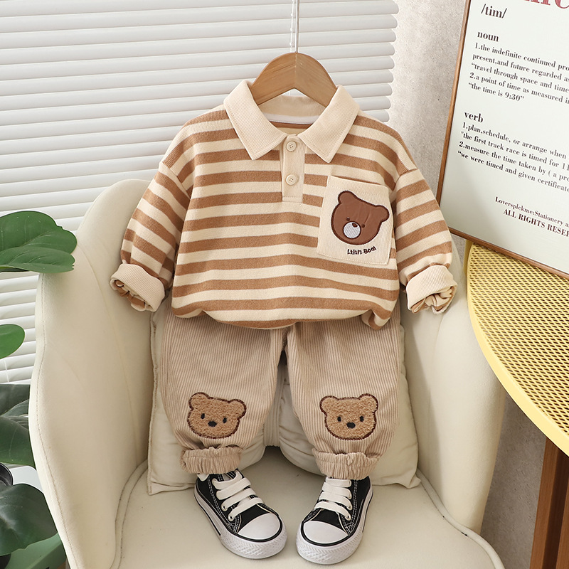 Baby Boy Spring and Autumn Suit 0-1 Year Old Baby 3 Cartoon 4 Handsome 5 Children's Clothes 2 Children's Clothes Autumn Boy Fashion Baby Clothes