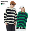 HeyHenry Thick stripes sweater Autumn Lazy Sweater Trend Hit color Sweater American style fashion jacket HeyHenry Thick stripes sweater Autumn Lazy Sweater Trend Hit color Sweater American style fashion jacket