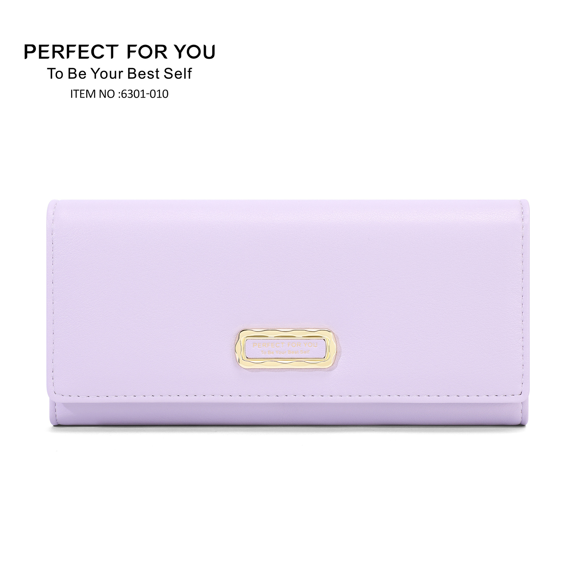 Perfect for You New Ladies' Purse Long and Simple Pu Advanced Sense Coin Purse Tri-Fold Clutch