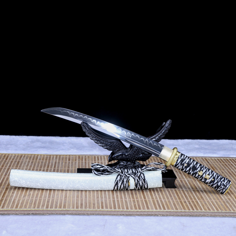 【未开刃】龙泉市纯手工烧刃锻打短款硬刀收藏送礼防身高硬度t10