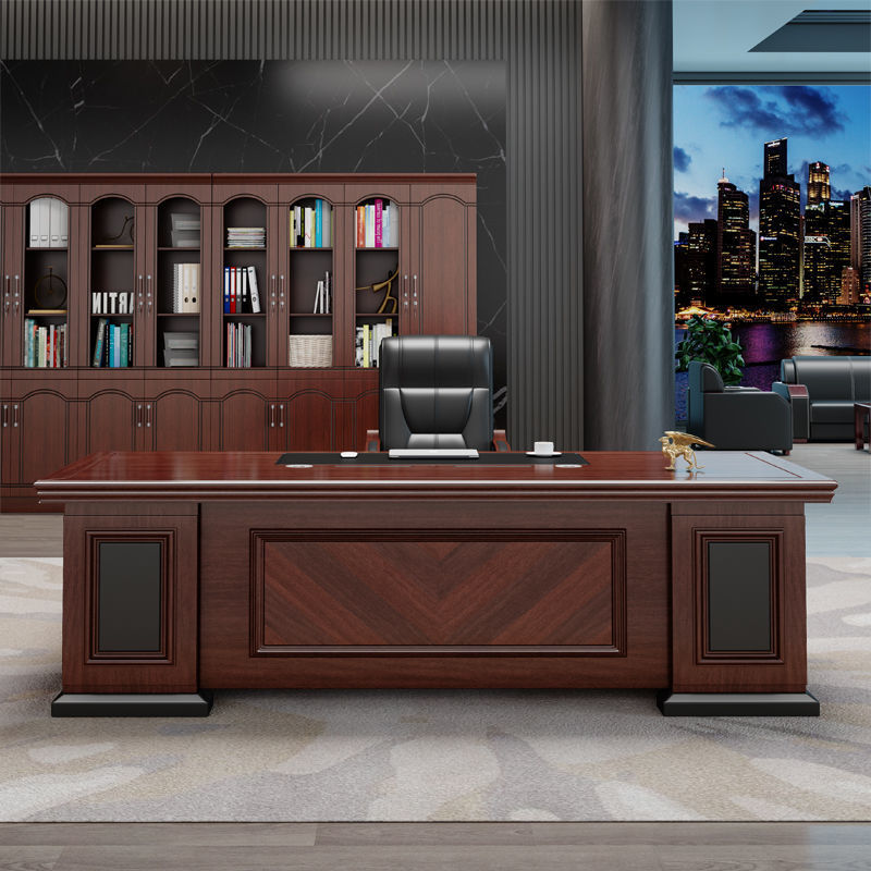 老板办公桌新中式大班台简约现代单人主管桌办公室办公桌子家具