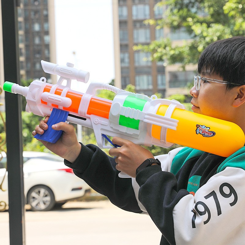 Large Drop-Resistant Water Gun Toy High-Pressure Water Splashing Festival Children Water Pistol Pull New Summer Water Pistols Toy