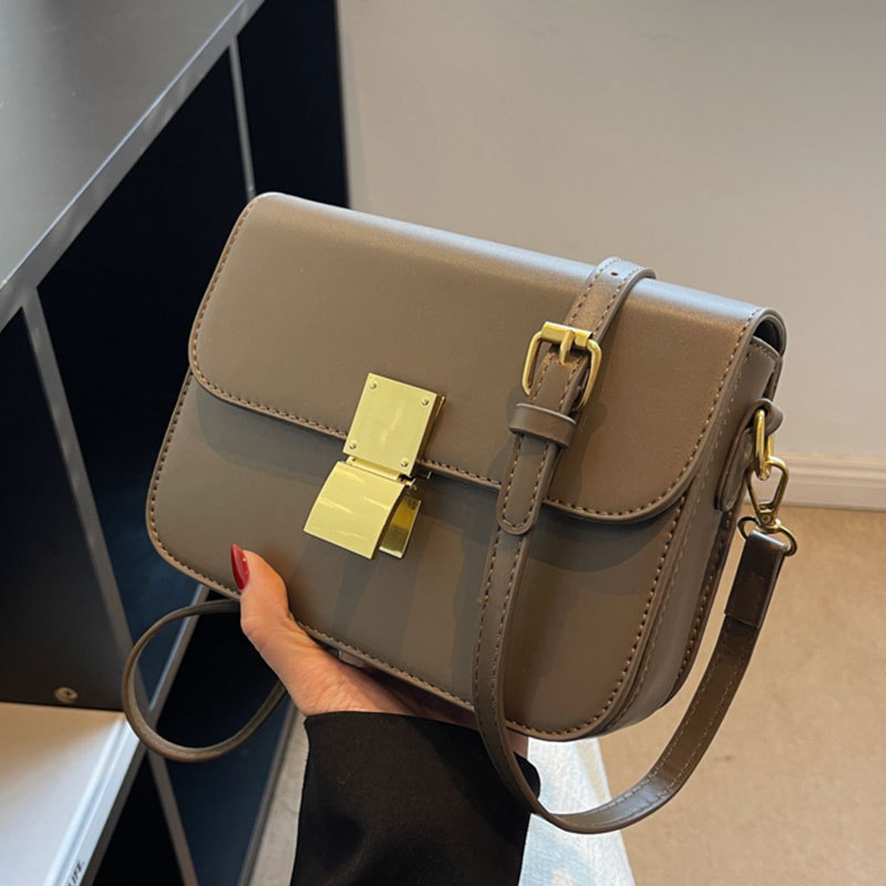 Texture Casual Small Bags Women's 2022 Winter New Korean Fashion Shoulder Bag All-Matching Fashion Crossbody Small Square Bag