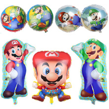 【童朵】超级玛丽Super Mario马里奥卡通儿童生日派对装饰铝箔球