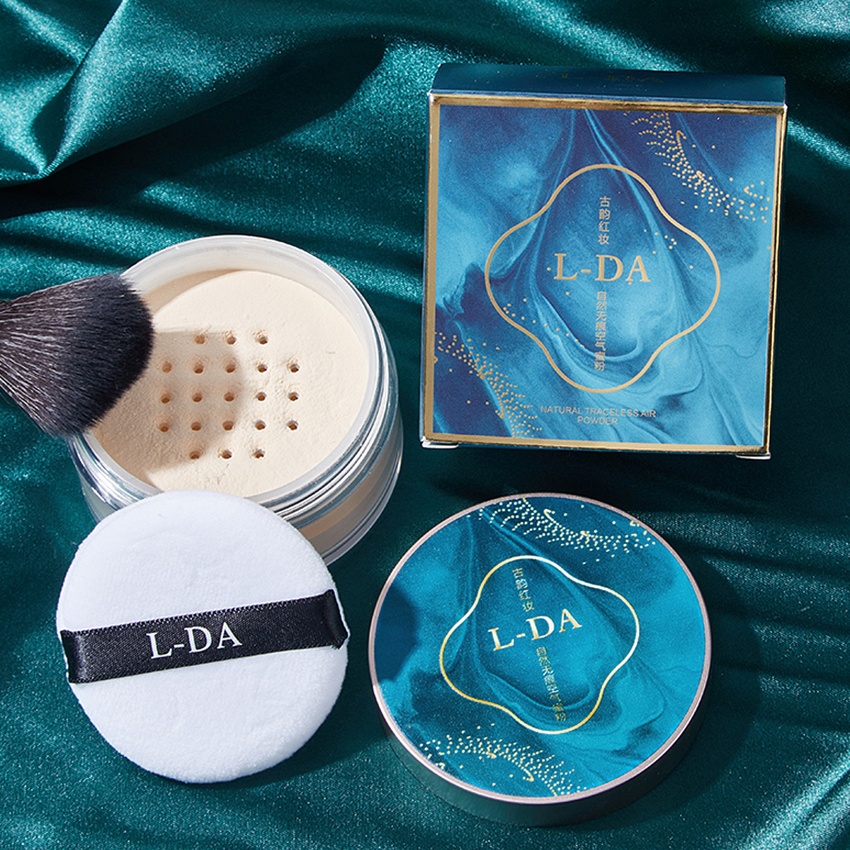 l-da亮达古韵红妆自然空气蜜粉散粉轻薄清爽不脱妆散粉学生化妆品
