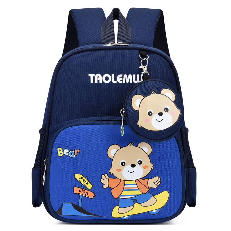 跨境新款儿童书包卡通小熊幼儿园书包可爱男孩女童双肩背包-阿里巴巴