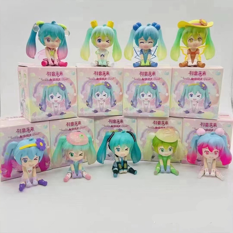 正版初音未来手办盲盒秘境精灵系列二次元公仔少女摆件礼物批发