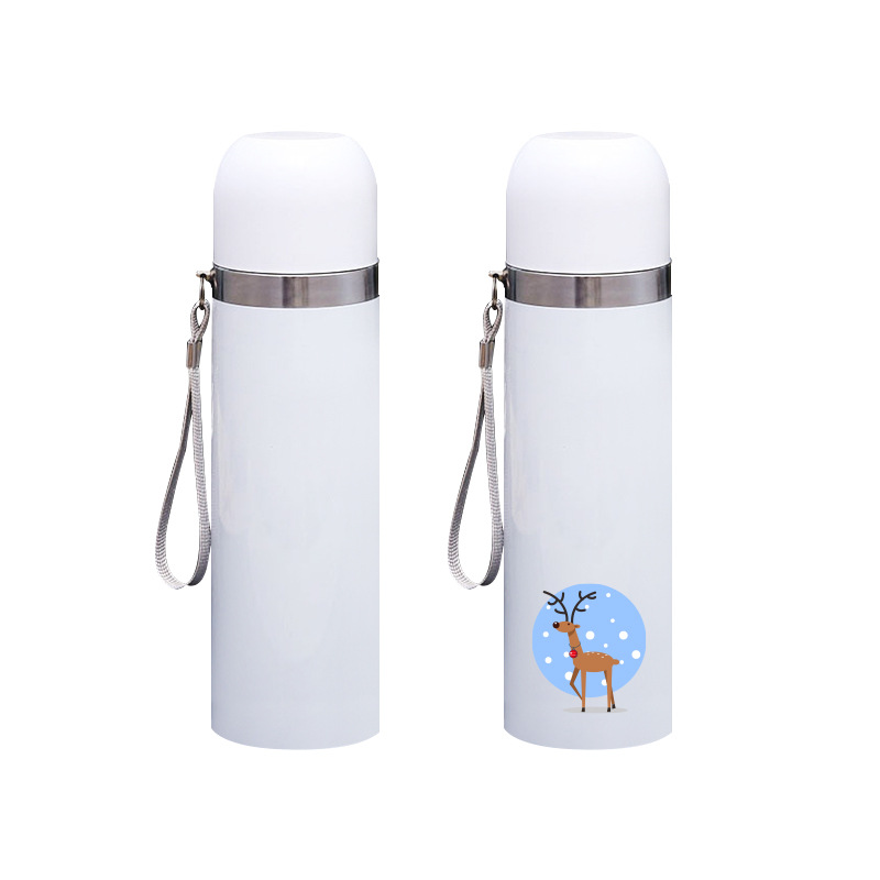 Custom Pattern Logo Double Layer 304 Stainless Steel Thermos Cup with Lid Drinking Cup Leisure Self-Use Outdoor Travel Cup