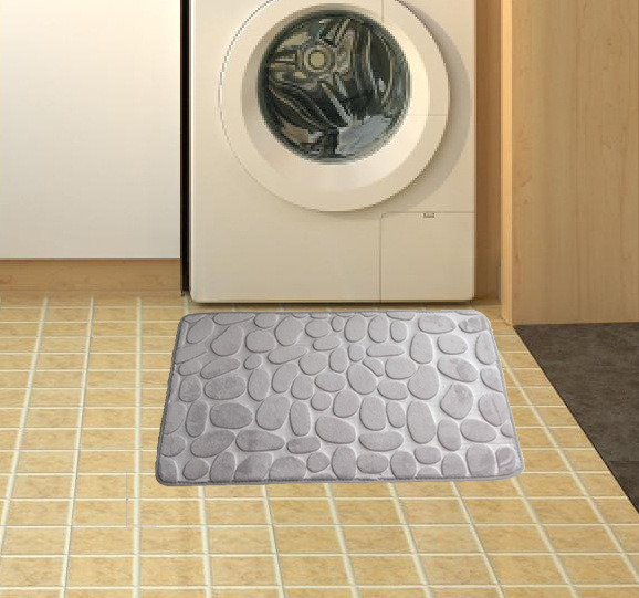 Cross-Border Delivery Amazon Hot Sale Cobblestone Toilet Three-Piece Suit Bathroom Absorbent Non-Slip Carpet Floor Mat