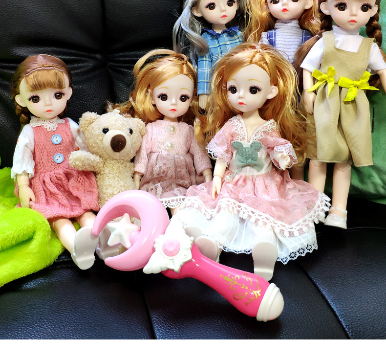 儿童洋娃娃配厨房 宠物狗时尚女孩娃娃套装 12寸关节娃娃公仔批发