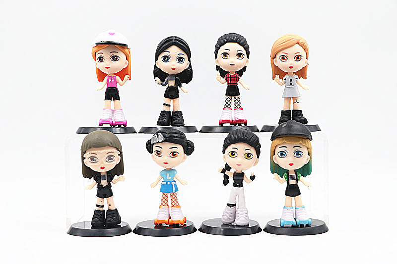 1代2代8款粉墨手办q版韩星偶像女团 娃娃机扭蛋公仔模型摆件