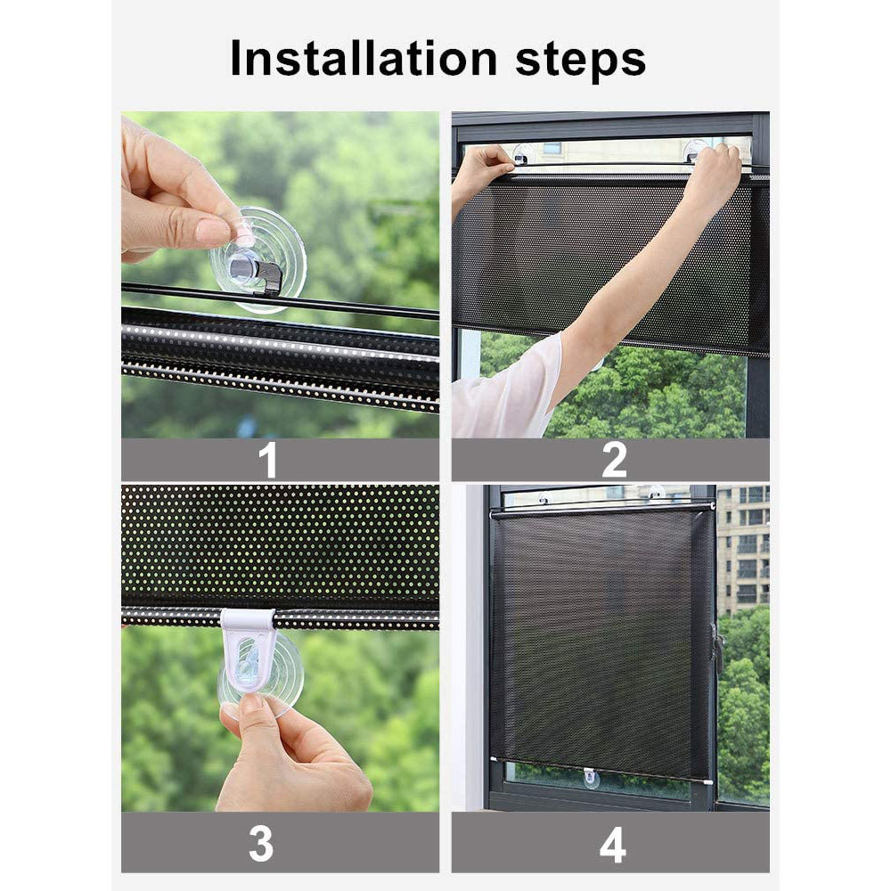 Outdoor Travel Car Retractable Shading Curtain