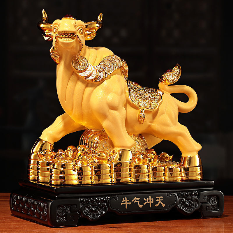 牛摆件生肖招财牛炒股家居饰品摆设客厅办公室桌店铺公司商务礼物