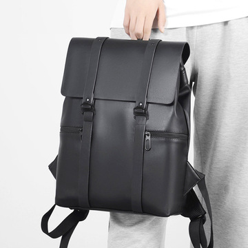 跨境爆款高档pu质感双肩包背包防水耐磨大容量电脑包工厂直销代发