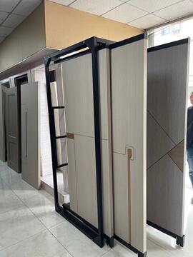 简易抽拉木门展柜铝窗样窗展示架门型门板展架实木门移门抽拉式架