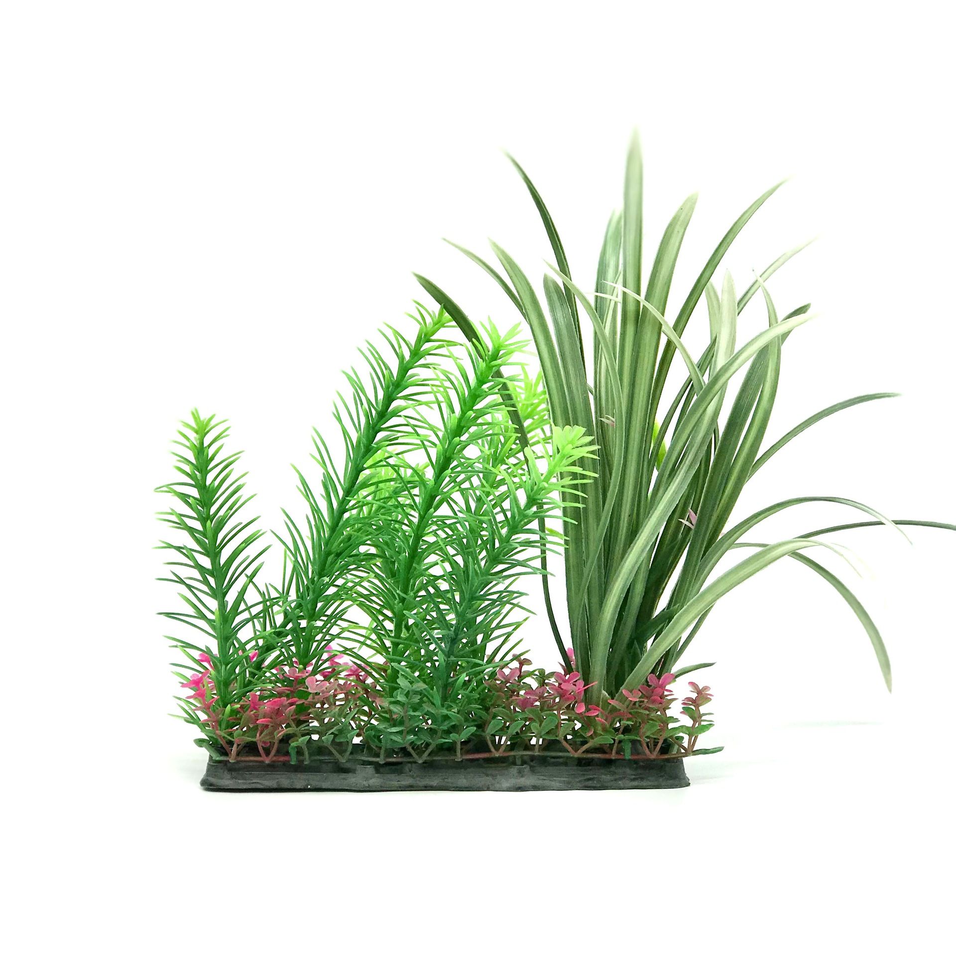 仿真软水草 水族箱鱼缸装饰造景套餐仿真椰树宠物缸假山布景草坪