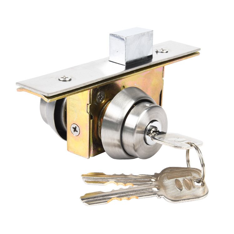 佳固301有框门锁不锈钢平头锁大门地锁有框玻璃门锁地锁厂家批发