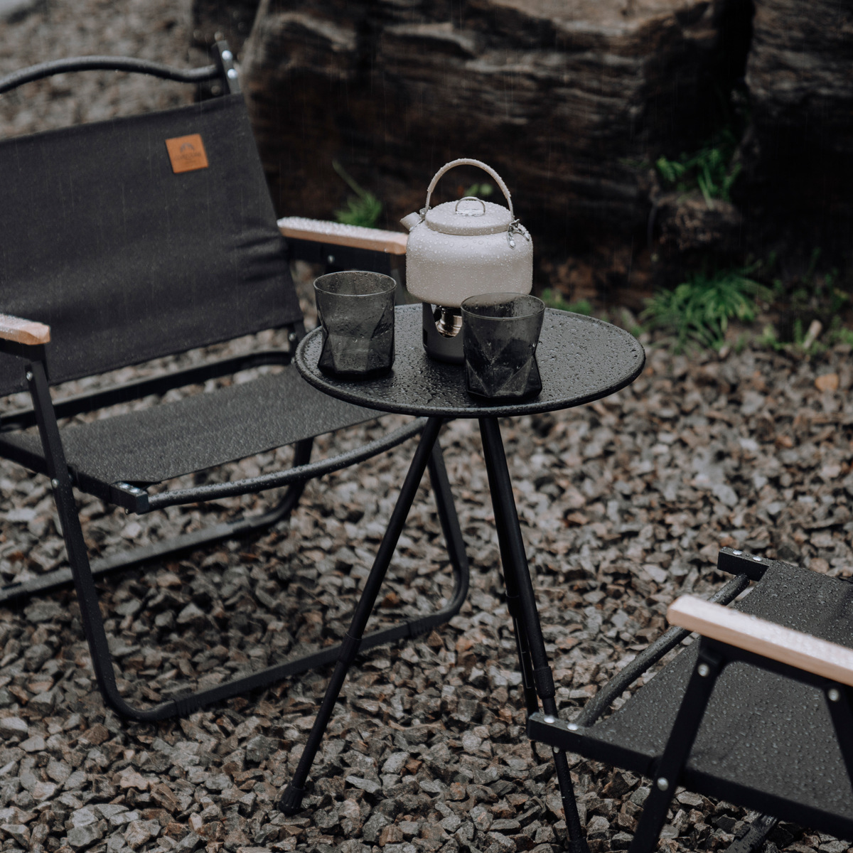 户外铝合金折叠小圆桌便携式可升降桌子野营露营自驾游装备用品