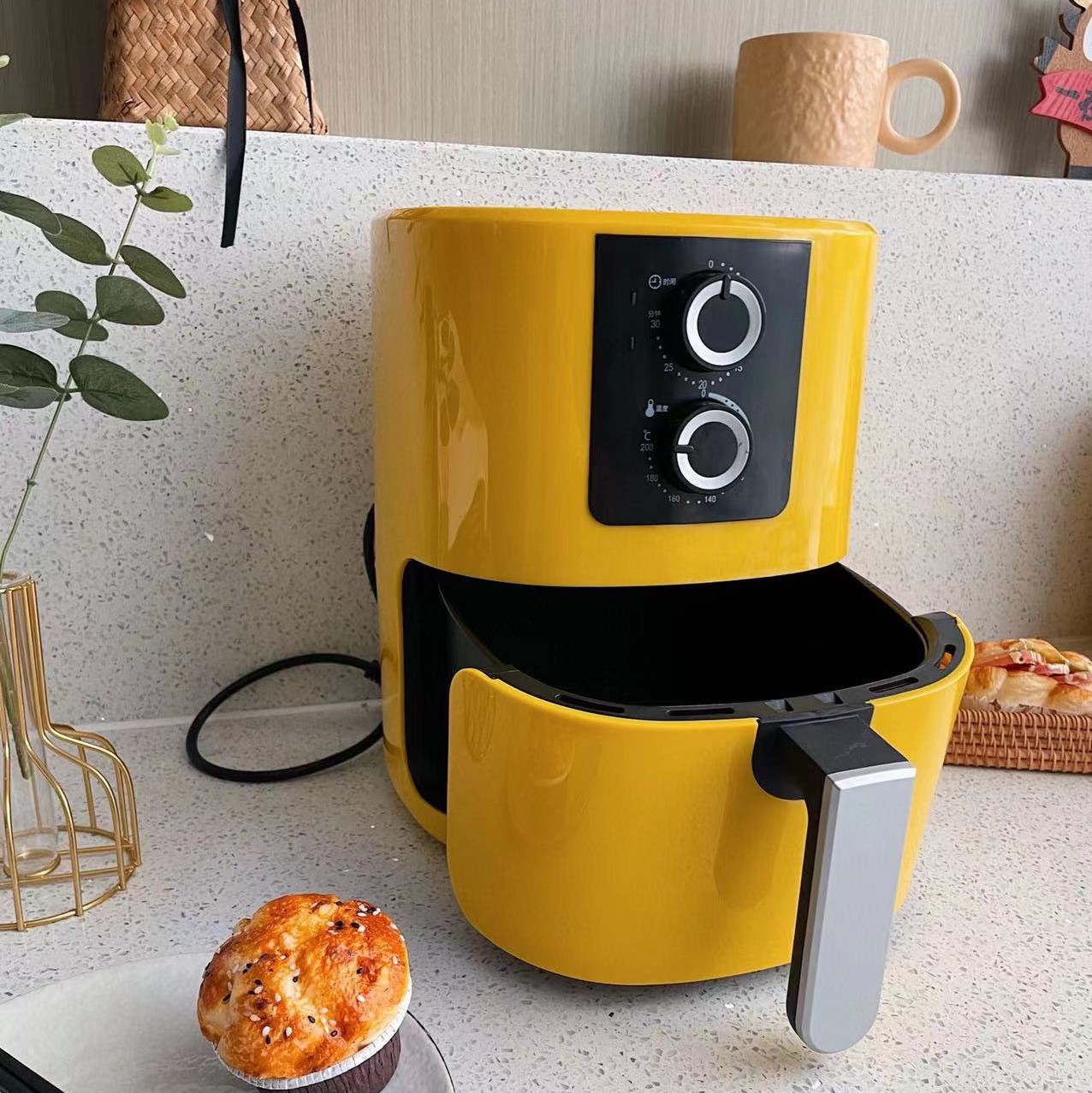 5l电烤炉空气炸锅多功能电炸锅电烤箱无烟锅大容量锅智能空气炸锅