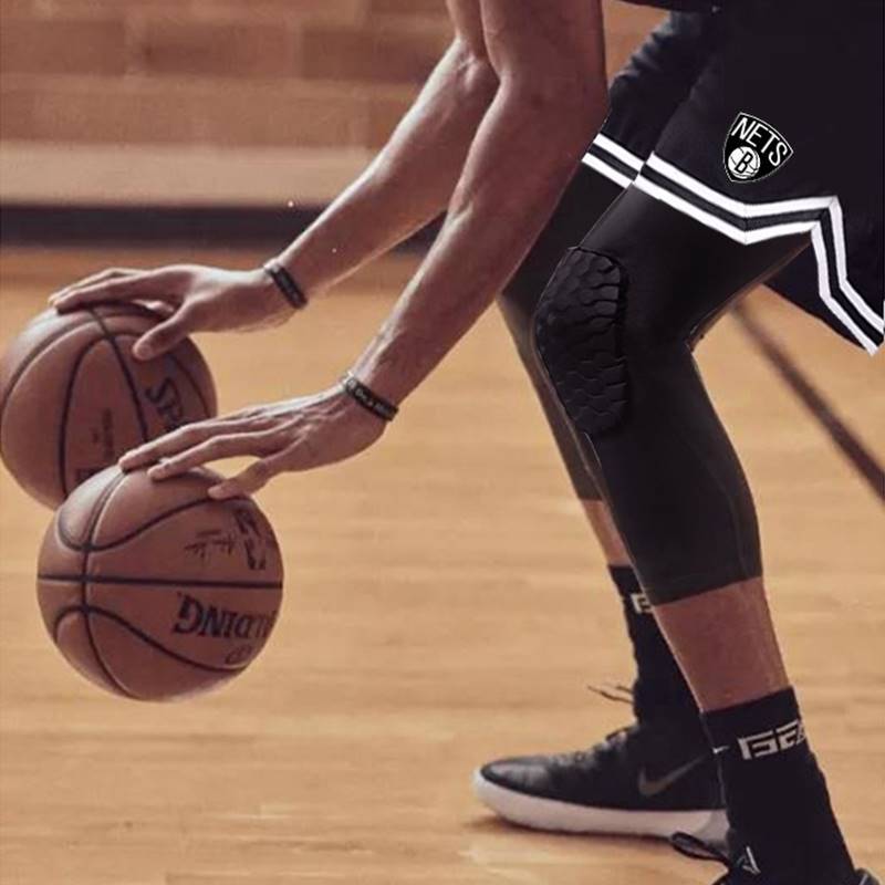 篮球运动护膝库里同款长袜男女田径体育生训练蜂窝防撞跑步护腿套