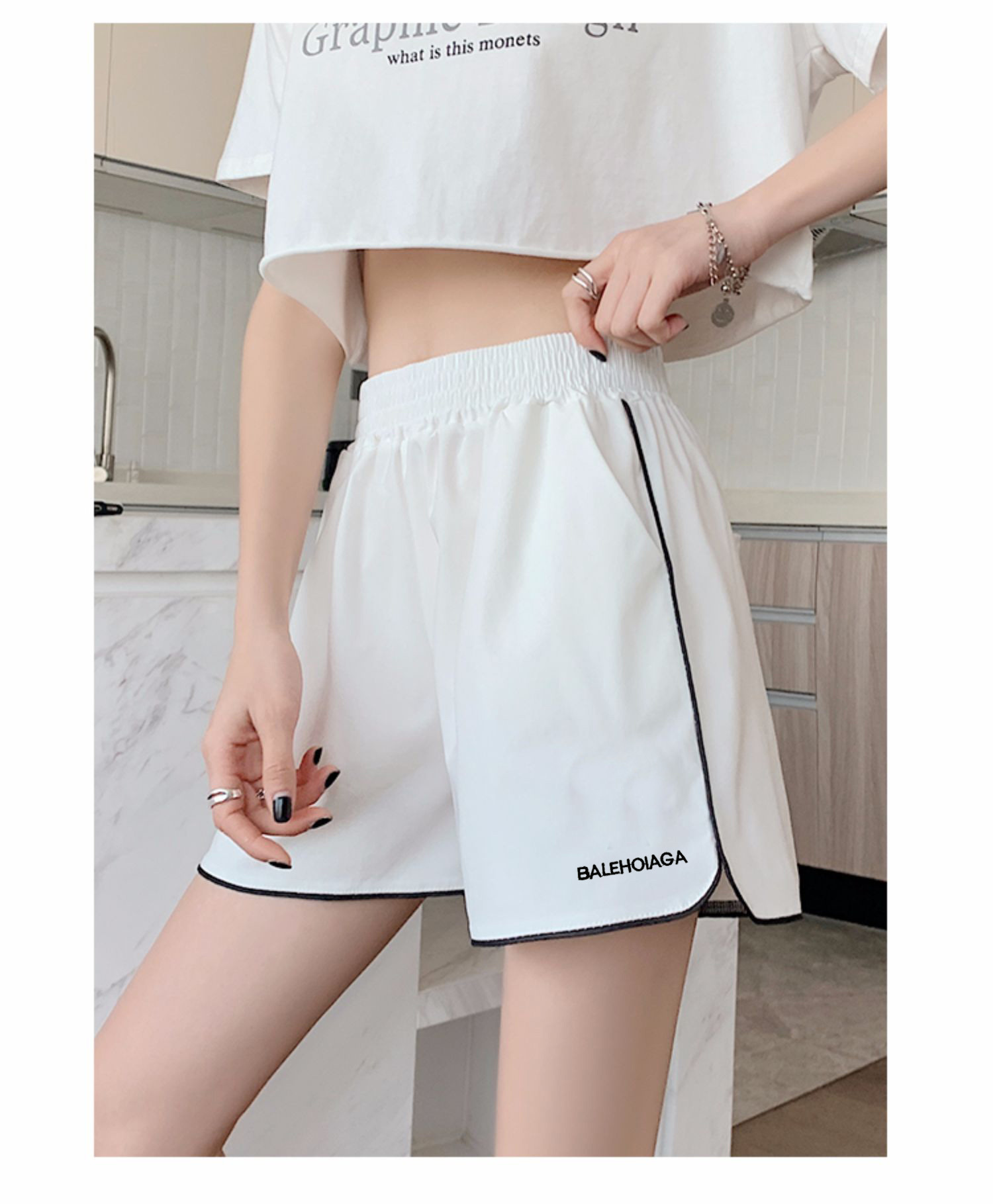 冰丝运动短裤女夏宽松2021新款高腰外穿网红显瘦速干休闲阔腿热裤