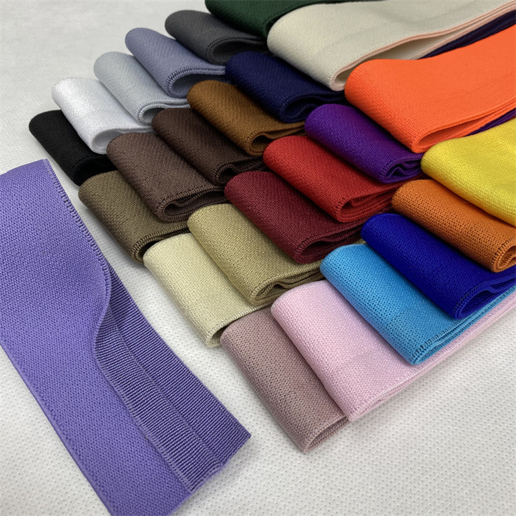 Factory in Stock 4cm Colorful Nylon Open Elastic Band High Elastic Double-Sided Velvet Waist of Trousers Skirt Waist Elastic Band