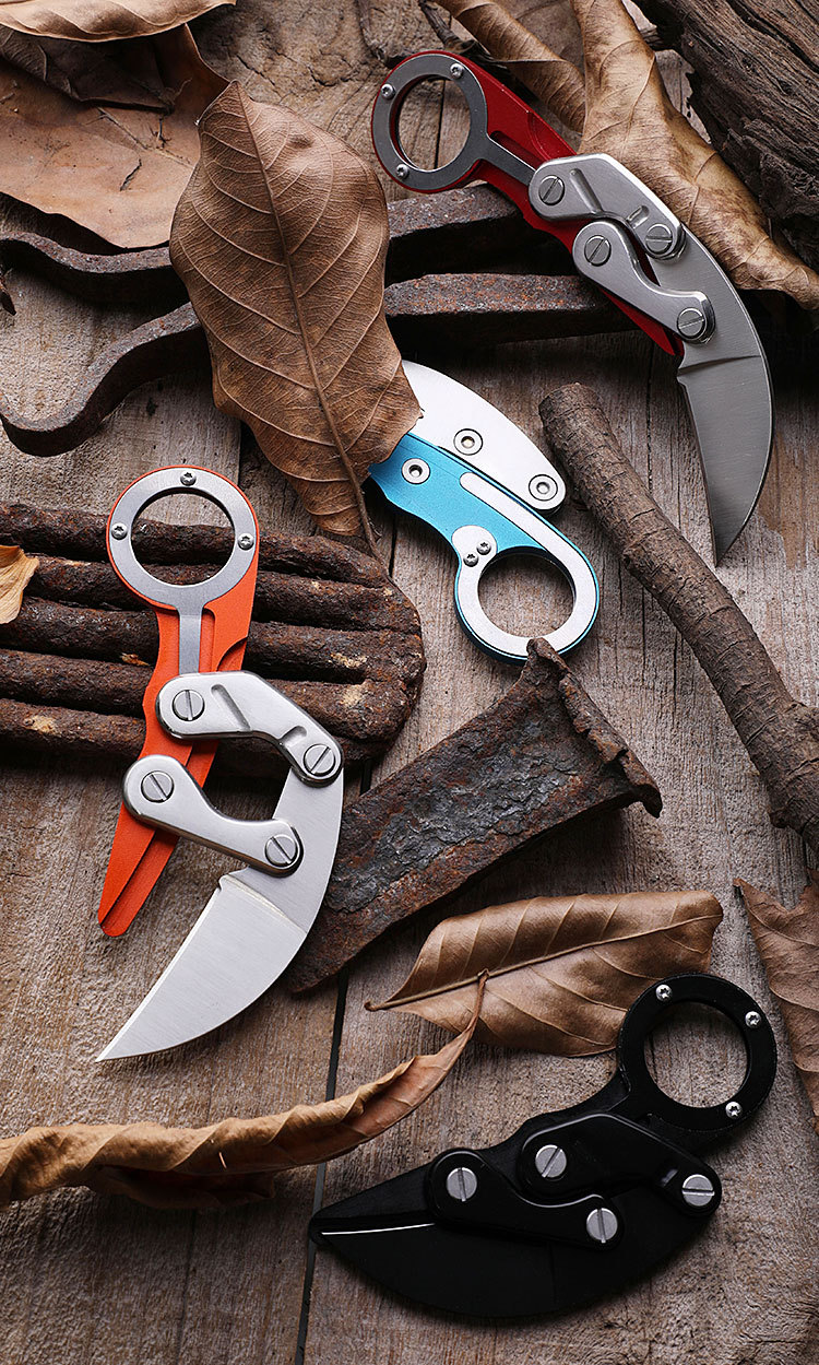 爪刀随身户外刀具野营求生多功能爪子折叠刀户外刀