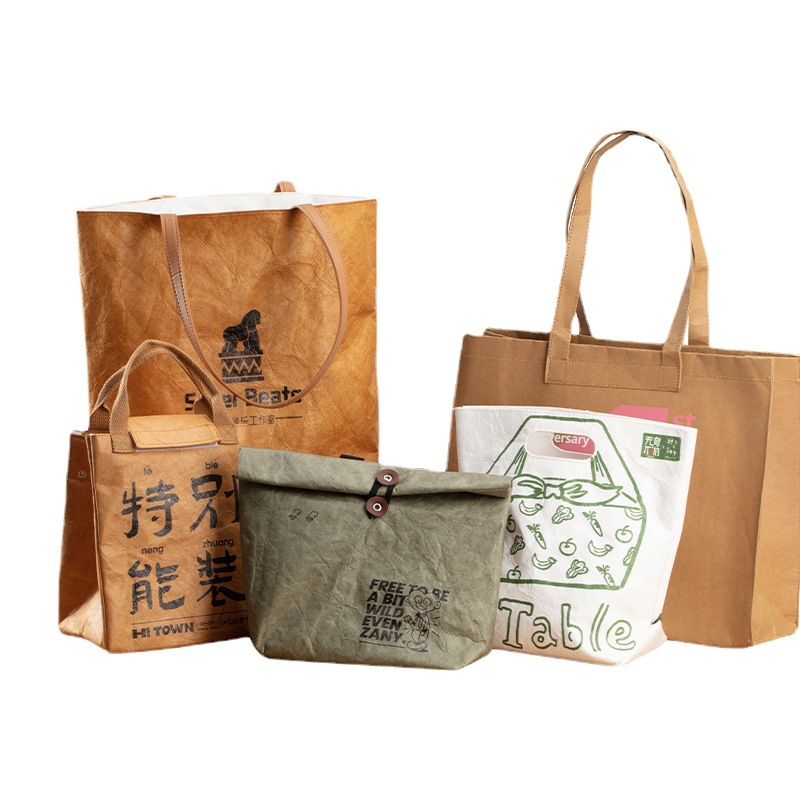 Tyvek Bags Can Be Printed Logo Can Be Washable Kraft Paper Bag Gift Bags Shopping Tyvek Universal Handbag